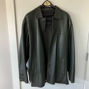 [Andrew Marc] Charcoal Leather Jacket